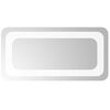 vidaXL LED badev&aelig;relsesspejl Transparent 40 x 20 cm h&aelig;rdet glas