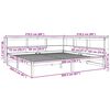 vidaXL seng med reol uden madras 200x200 cm massivt fyrretræ