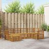 vidaXL Sofas&aelig;t 6 pcs Naturfarvet Massivt Akacietr&aelig;