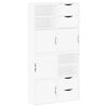vidaXL sidekabinetter 4 stk ODDA 40x24x79 cm massivt fyrretr&aelig; hvid