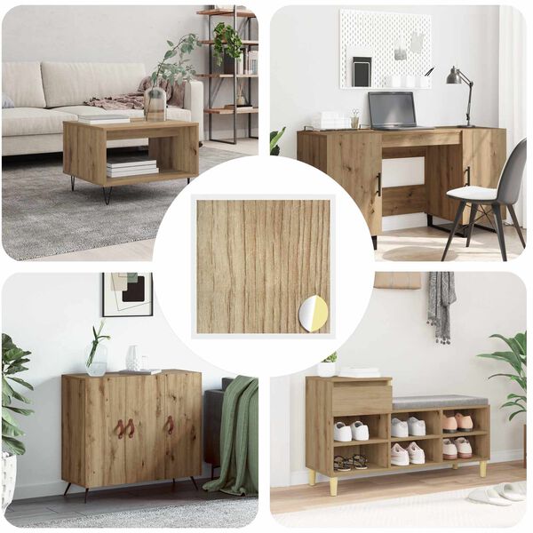 vidaXL Kl&aelig;bende Skrue Cover 12 pcs Artisan Egetr&aelig; &Oslash; 20 x 0,5 mm