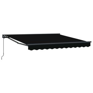vidaXL Markiseramme Sort 300 x 250 cm Polyester med PU bel&aelig;gning