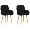 vidaXL Spisestole 2 stk. Stof Sort 56,5 x 50 x 87,5 cm