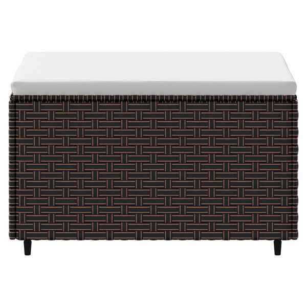 vidaXL fodskamler til have 2 stk. med hynder polyrattan brun