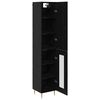 vidaXL Highboard 2 pcs Sort eg Konstrueret tr&aelig;