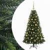 vidaXL Kunstig juletr&aelig; med kugler 120 cm 150 LED'er Varm hvid