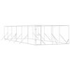 vidaXL udend&oslash;rs hundeg&aring;rd 4x12x2 m galvaniseret st&aring;l s&oslash;lvfarvet