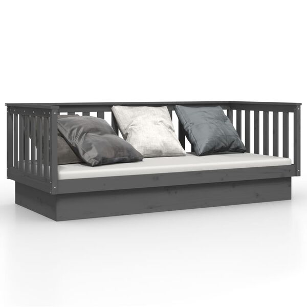 vidaXL daybed 100x200 cm massivt fyrretr&aelig; gr&aring;