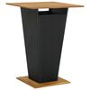 vidaXL barbord 80x80x110 cm polyrattan og massivt akacietr&aelig; sort
