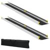 vidaXL Kørestolsrampe 2 pcs Sort 184,5 x 18,5 x 5 cm Aluminium