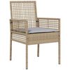 vidaXL Have Spisebordss&aelig;t 11 pcs Beige polyrattan