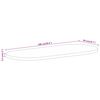 vidaXL bordplade 100x50x2,5 cm oval massivt ru mangotr&aelig;