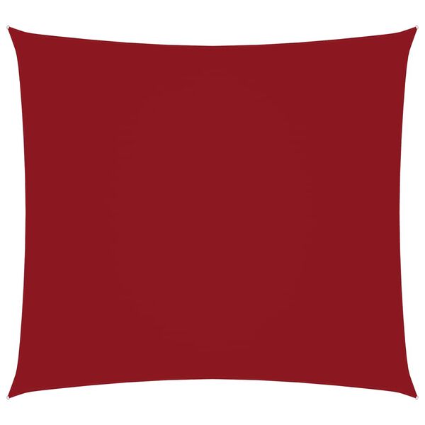 vidaXL solsejl 4,5x4,5 m firkantet oxfordstof r&oslash;d