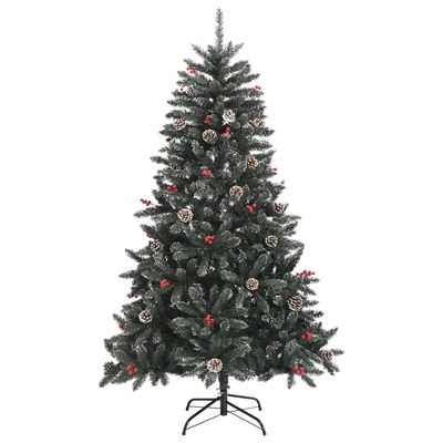 vidaXL kunstigt juletræ med fod 120 cm PVC grøn