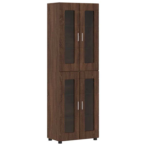 vidaXL Highboard FLORIN Brun eg 60 x 35 x 182 cm Konstrueret tr&aelig;