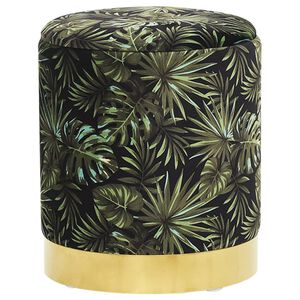 vidaXL rund puf fl&oslash;jl flerfarvet 31 x 37 cm