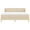 vidaXL Box spring seng med madras Creme 180 x 200 cm Stof