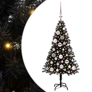 vidaXL Juletr&aelig; Sort 120 cm PVC