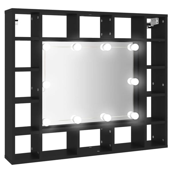 vidaXL LED-spejlskab 91x15x76,5 cm