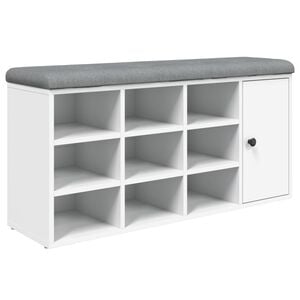 vidaXL skob&aelig;nk 102x32x50 cm konstrueret tr&aelig; hvid