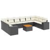 vidaXL sofas&aelig;t til haven 11 dele med hynder polyrattan sort