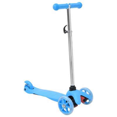 vidaXL 3-hjulet børneløbehjul med justerbart aluminiumsstyr blå
