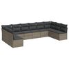 vidaXL sofas&aelig;t til haven 10 dele med hynder polyrattan gr&aring;