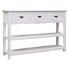 vidaXL konsolbord 115x30x76 cm tr&aelig; antik hvid