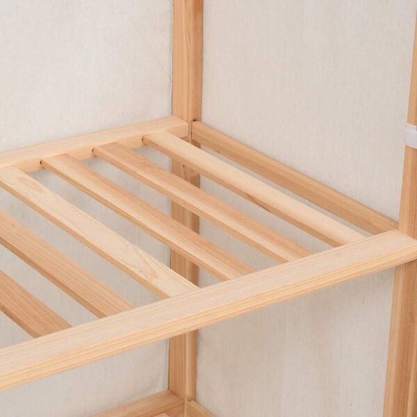 vidaXL tøjgarderobe i 3 niveauer 79x40x170 cm