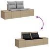 vidaXL Havesofa Sæt 7 pcs Beige polyrattan