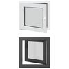 vidaXL Kip & Drej K&aelig;lder Vinduet RISOR 60 x 60 cm PVC og glas