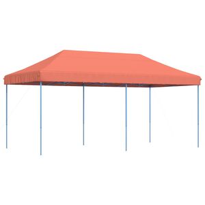 vidaXL foldbart pop up-festtelt 580x292x315 cm terracotta