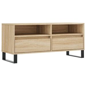 vidaXL tv-bord 100x34,5x44,5 cm konstrueret tr&aelig; sonoma-eg