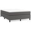 vidaXL Boxspring sengeramme 140x200 cm kunstl&aelig;der gr&aring;