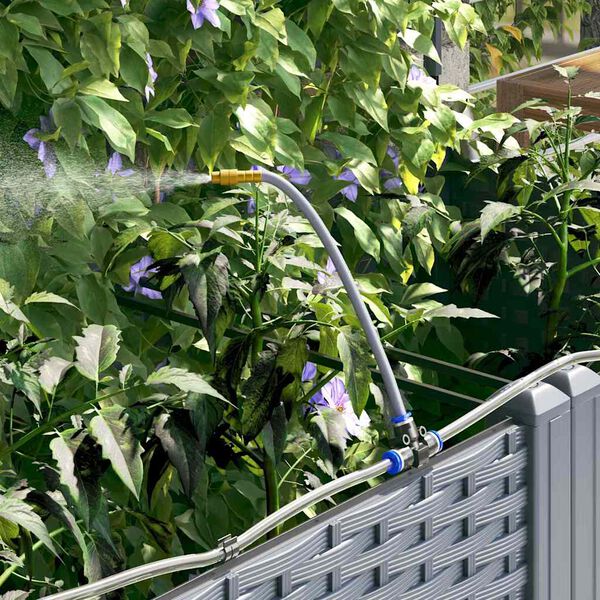 vidaXL Have Blomsterkrukke 2 pcs Lys Gr&aring; St&aring;l