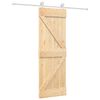 vidaXL Skyded&oslash;r Natur og hvid 70 x 210 cm Massivt Fyrretr&aelig;