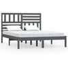 vidaXL sengeramme 120x190 cm Small Double massivt fyrretr&aelig; gr&aring;