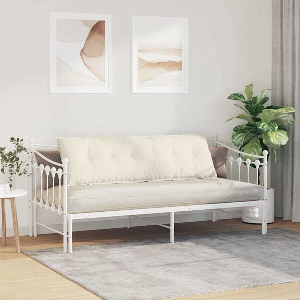 vidaXL Rygpude Creme 160 x 50 cm Velourstof