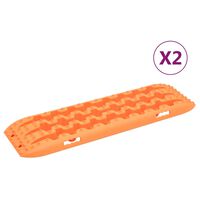 vidaXL frikørselsplader 2 stk. 106x30,5x7 cm nylon orange