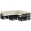 vidaXL Havesofa S&aelig;t 9 stk. Sort og Cremehvid polyrattan