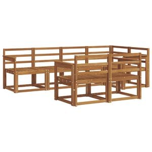 vidaXL Udend&oslash;rs sofagruppe 7 pcs Naturfarvet Massivt Akacietr&aelig;