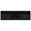 vidaXL TV-skab med skuffe Sort eg 150 x 33,5 x 45 cm Konstrueret tr&aelig;