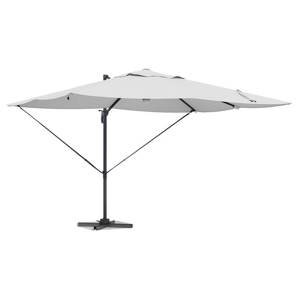 vidaXL Kantilever Roma Parasol Beige og sort 352 x 251 x 265 cm