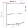 vidaXL Sko skab med hylde Sort eg 80 x 21 x 87,5 cm Konstrueret træ