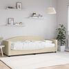 vidaXL daybed med madras 80x200 cm stof cremefarvet