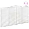 vidaXL buede gabionkurve 15 stk. 400x30x220/240 cm galvaniseret jern