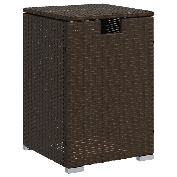 vidaXL gasflaskeskjuler 40x40x60 cm polyrattan brun