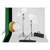 vidaXL fotostudieudstyr med lamper, paraplyer, baggrund og reflektor