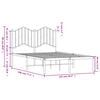 vidaXL sengeramme med sengegavl 120x190 cm metal sort