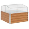 vidaXL Haveplantekasse med drivhus Lys Brun 100 x 100 x 77 cm